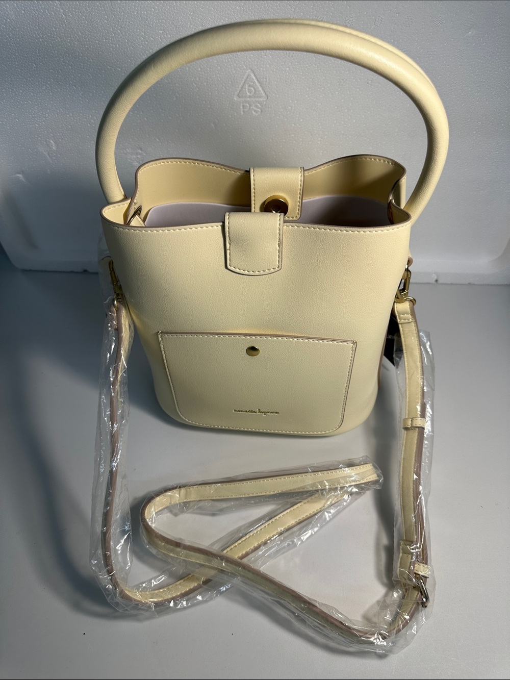 Nanette Lepore ISABELA Buttercream Shoulder or Convertible Bucket Bag-NWT - Picture 14 of 15